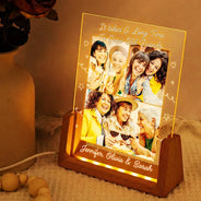Old Best friends,Gift For Bestie - Custom Photo A True Friendship Is A Journey Without An End - Personalized Night Light