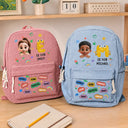Back To School,Gift For Kids,Adorable,Monogram - Monogram Back To School Kids Kind Capable Affirmations - Personalized Corduroy Backpack