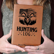 Gift For Men,Gift For Husband,Gift For Boyfriend,Gift For Uncle,Gift For Grandpa,Gift For Father,Gift For Son,Gift For Brothers,Hunting - Hunting Adventures Journal Log Gift For Hunting Lovers - Personalized Leather Journal