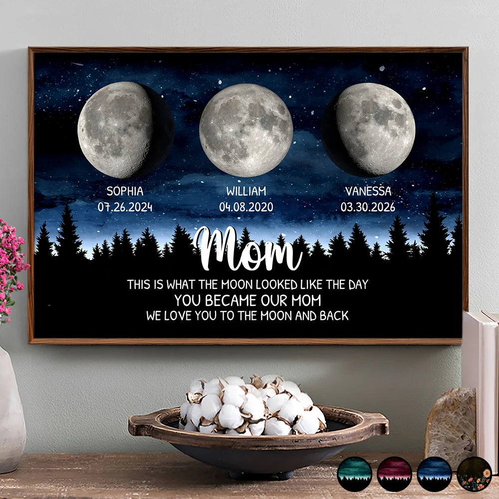 Moon Phase This Is What The Moon Looked Like - Personalized Poster