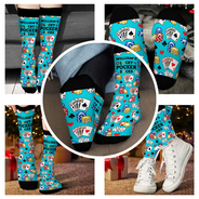 Christmas,Custom Text,Gift For Yourself,Gifts For Her,Gifts For Him,Happy,Top Market - Gift For Gambling Poker Lovers - Personalized Lucky Socks