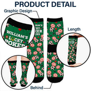Christmas,Custom Text,Gift For Yourself,Gifts For Her,Gifts For Him,Happy,Top Market - Gift For Gambling Poker Lovers - Personalized Lucky Socks