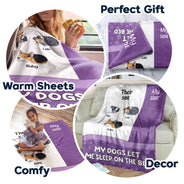 Let Me Sleep On The Bed - Gift For Pet Lovers - Personalized Fleece Blanket