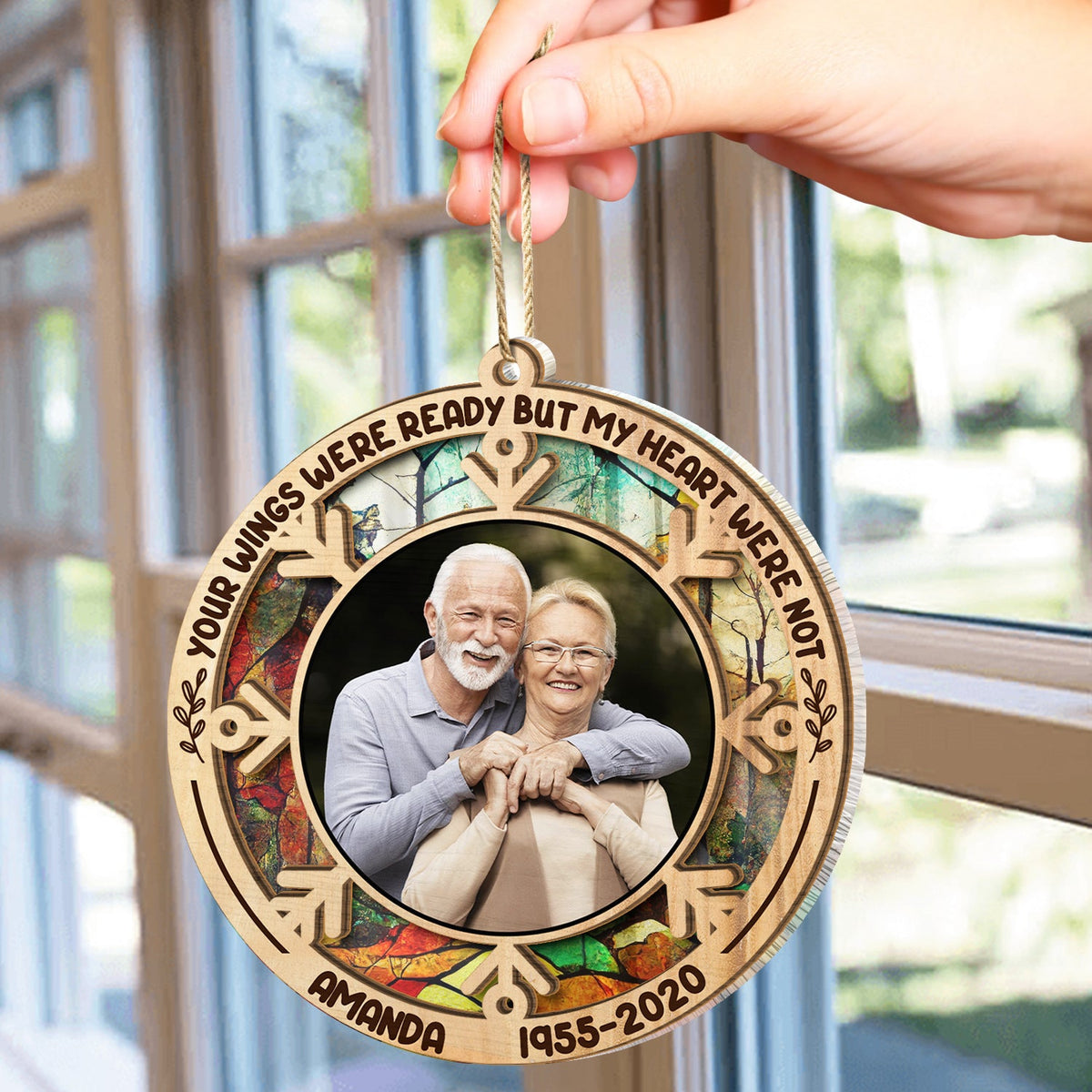 Custom Photo I Am Always With You - Memorial Gift - Personalized Suncatcher Ornament