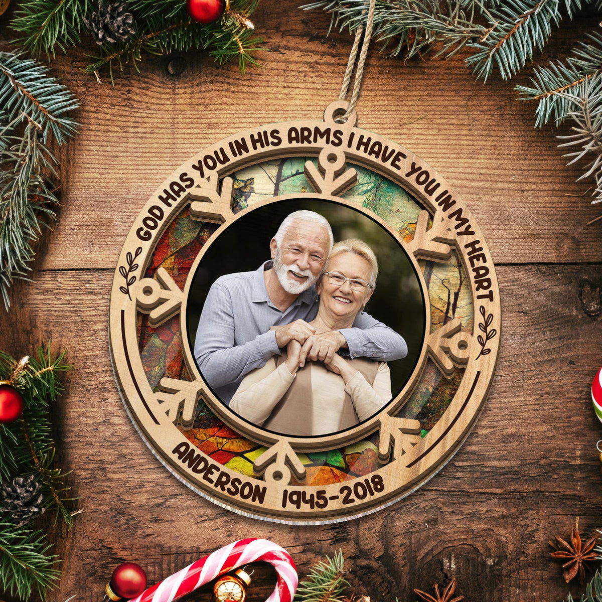 Custom Photo I Am Always With You - Memorial Gift - Personalized Suncatcher Ornament