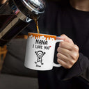 Gift For Mother,Funny,Mom,Children - Mom We Love You 3D Inflated Effect Stick Figure - Personalized White Edge-to-Edge Mug