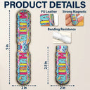 Reading,Gift For Yourself,Gift For Kids,Happy - Bright Paisley Name Every Chapter Knows Your Name - Personalized Custom Shaped Leather Magnetic Bookmark