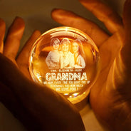 Custom Photo, Gift For Mother, Happy - Custom Photo We Hope Every Time You Light This Up - Personalized Crystal Globe Lamp