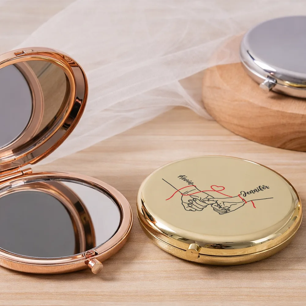 Gift For Couples,Gift For Wife,Gift For Girlfriend,Happy - To My Wife Hope You See What I See - Personalized Compact Mirror