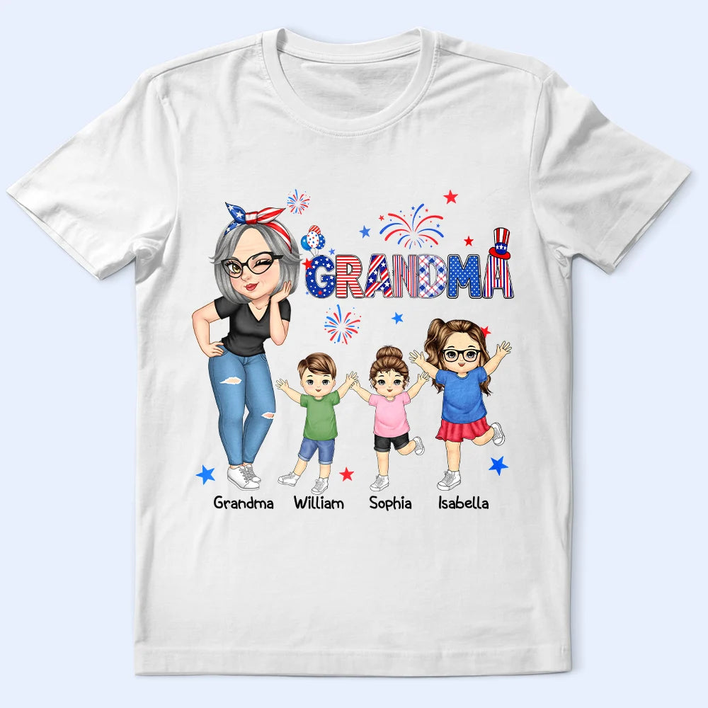 Stars & Stripes Nana Gigi - Personalized T Shirt