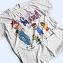 Gift For Mother,Gift For Grandma,Independence Day,America 250th - Stars & Stripes Nana Gigi - Personalized T Shirt