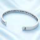 New Mom, New baby, New Dad, Happy - Baby Newborn Information - Personalized Bangle Bracelet Cuff