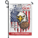 Gift For Couples,Gift For Husband,Gift For Wife,Gift For Boyfriend,Gift For Girlfriend,Parents,Gift For Yourself,Gift For Women,Gift For Men,Gift For Mother,Gift For Father,Gift For Daughter,Gift For Son,Family,Independence Day,America 250th,Happy - God Bless America 250 Land That We Love - Personalized Flag