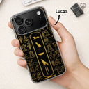Gift For Yourself,Gift For Women,Gift For Men,Happy,Gift For Mother,Gift For Father - Custom Name In Egyptian Hieroglyphic Cartouche - Personalized Clear Phone Case