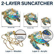 Turtle This Grandma Belongs To - Personalized Window Hanging Suncatcher Ornament