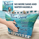 Gift For Yourself,Gift For Women,Pontoon,Lake,Funny - Pontoon Queen Classy Sassy - Personalized Beach Bag