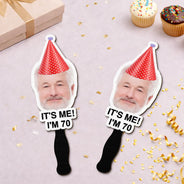 Happy,Funny,Gift For Husband,Gift For Wife,Gift For Boyfriend,Gift For Girlfriend,Gift For Yourself,Gift For Women,Gift For Men,Gifts For Colleagues,Gift For Bestie,Family - Custom Photo Funny Happy Birthday - Personalized Handheld Fan