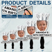 Happy,Funny,Gift For Husband,Gift For Wife,Gift For Boyfriend,Gift For Girlfriend,Gift For Yourself,Gift For Women,Gift For Men,Gifts For Colleagues,Gift For Bestie,Family - Custom Photo Funny Birthday Crew - Personalized Handheld Fan