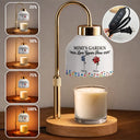 Happy,Gift For Grandma,Love - In Grandma's Garden Love Grows Here - Personalized Candle Warmer Lamp