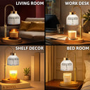 Happy,Gift For Grandma,Love - In Grandma's Garden Love Grows Here - Personalized Candle Warmer Lamp
