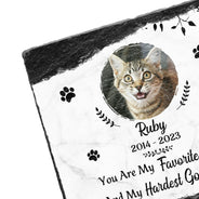 Custom Photo Forever In Our Heats - Pet Memorial Gift - Personalized Rectangle Memorial Garden Stone