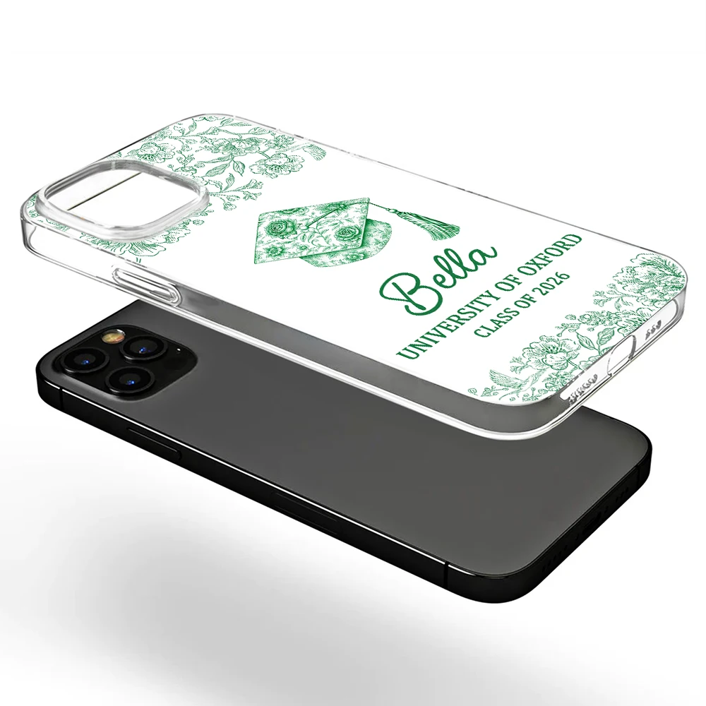 Graduation,Happy - Congrats Graduation - Personalized Clear Phone Case