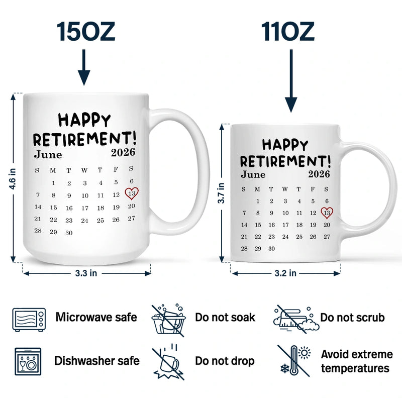 Retirement,Gift For Yourself,Summer,Beach,Funny - Calendar The Legend Has Retired 3D - Personalized Mug