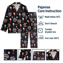 Gift For Mother,Gift For Grandma,Happy,Gift For Father,Gift For Grandpa,Independence Day,Photo,Icon,Humorous - Custom Photo Stars & Stripes Best Dad Mom Grandpa Grandma Ever - Personalized Long Pajamas Set