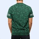 Gift For Father,Gift For Grandpa,Fishing,Non-Eng,Icon,Proud - Hooked On Grandpa - Personalized Full Print T Shirt