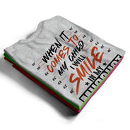 Gift For Father,Top Market,Humorous,Custom Text - I Will Smile In My Mugshot - Personalized T Shirt
