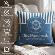Summer,Family,Confident,Custom Text - Beach House Lake House Family Name - Personalized Pillow