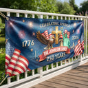 America 250th,Independence Day,Top Market,Family,Proud,Custom Text - 3D Effect Celebrating America 250 Years - Personalized Horizontal Banner
