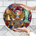 America 250th,Independence Day,Top Market,Family,Proud,Custom Text - 3D Effect God Bless America One Nation Under God - Personalized Custom Shaped Wood Sign