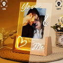 Custom Photo, Gift For Couples, Top Market, Romantic, Dynamic Photo - Custom Photo You & Me Lucky In Love - Personalized Night Light