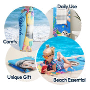 Gift For Kids, Summer, Playful, Vector - Scuba Diving Lovely Kid Ocean Theme - Personalized Beach Towel