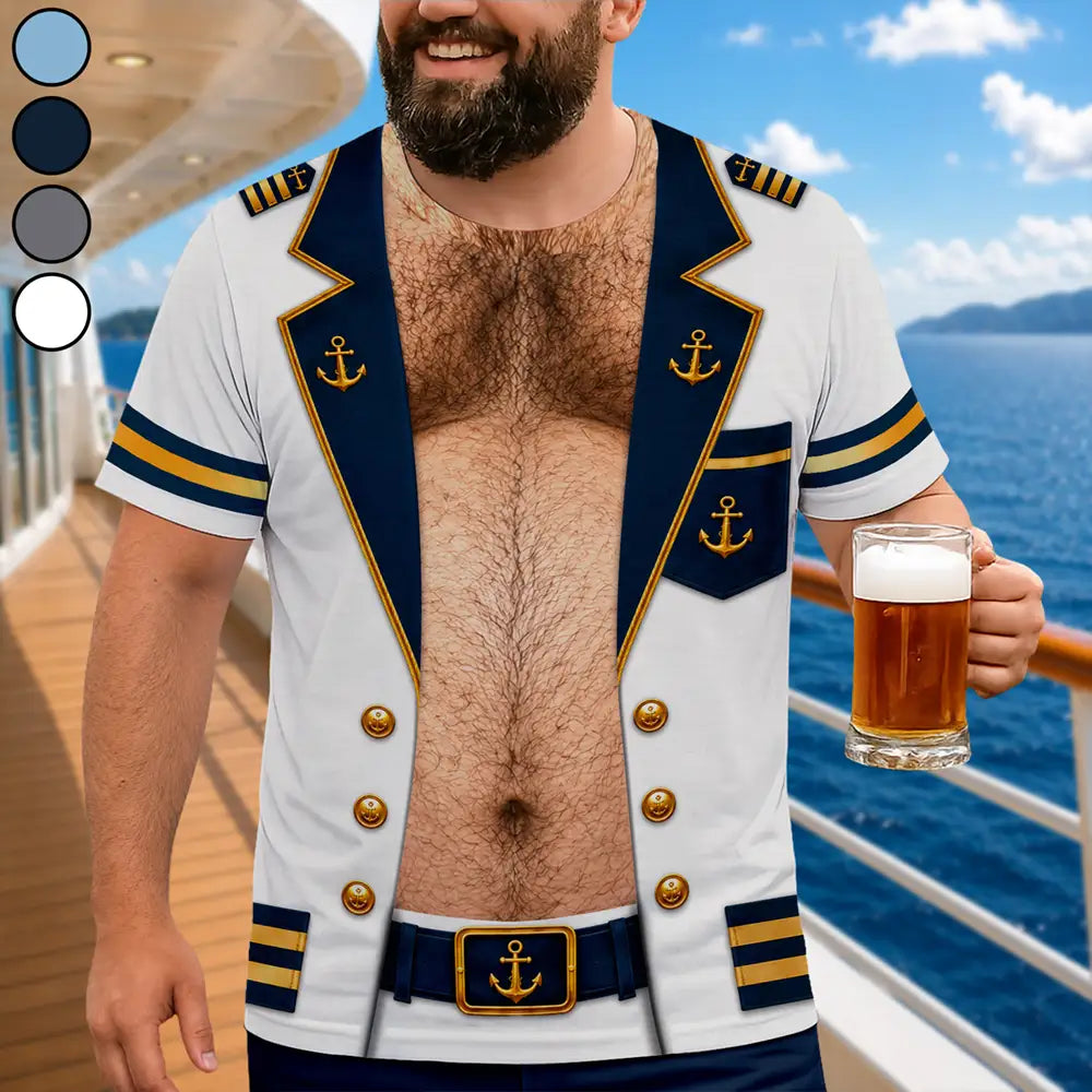 Funny Captain Hairy Body - Personalized Full Print T Shirt