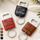 Romantic,Gift For Yourself,Wedding,Custom Text - Thank You Gift Couples Wedding Save The Date - Personalized Leather Bottle Opener Keychain