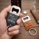 Romantic,Gift For Yourself,Wedding,Custom Text - Thank You Gift Couples Wedding Save The Date - Personalized Leather Bottle Opener Keychain