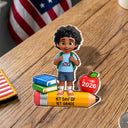 Top Market,Adorable,Back To School,Gift For Kids,Vector - First Day Of Kindergarten - Personalized Acrylic Pin