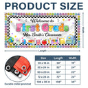 Top Market,Teacher,Inspirational,Back To School,Custom Text - Welcome To First Grade Kindergarten - Personalized Horizontal Banner