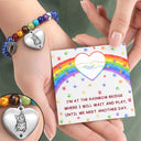 Art Design,Sympathetic,Pet Lovers,Memorial,Photo - Pencil Sketch - Bold - Custom Photo Bold Sketch Pet Memorial I'm At The Rainbow Bridge - Personalized Rainbow Bridge Bracelet