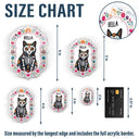 Top Market,Art Design,Playful,Halloween,Pet Lovers,Photo - Hispanic Mexican Flowers Pet - Custom Photo Hispanic Pet Dog Cat Portrait - Personalized Acrylic Magnet