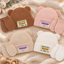 Adorable,New Baby,New Mom,Christmas,Gift For Mother,Custom Text - New To Family Crew - Personalized Baby Beanie And Mittens