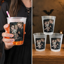 Art Design,Playful,Halloween,Family,Photo - Gothic Portrait Art - Custom Photo Gothic Portrait Art Family Spooky Halloween - Personalized Frosted Cups