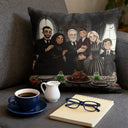 Adorable,Art Design,Halloween,Family,Photo - Gothic Portrait Art - Custom Photo Gothic Portrait Art Family Spooky Halloween - Personalized Pillow