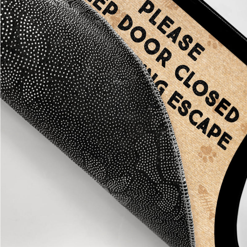 Semi Real Cats Planning Escape - Gift For Cat Lovers - Personalized Doormat