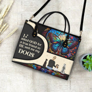Asked God For A True Friend - Gift For Dog Mom - Personalized Leather Bag