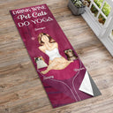 Yoga Drink Wine Pet Cats - Gift For Cat Mom - Personalized Yoga Towel