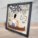 I Miss You I Know - Dog Memorial Gift For Dog Dad, Dog Mom - Personalized Pet Loss Sign, Collar Frame