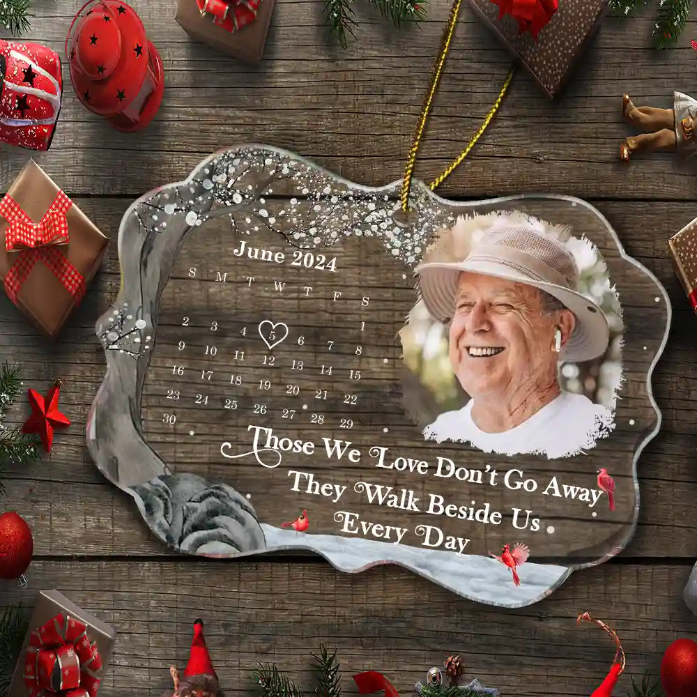 Christmas Custom Photo The Moment Your Heart Stopped Calendar - Personalized Medallion Acrylic Ornament